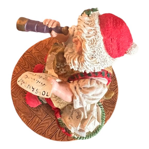 Vtg Santa With Letters and Scope Figurine Cheryl Ann Christmas Decor Vintage - Picture 5 of 7